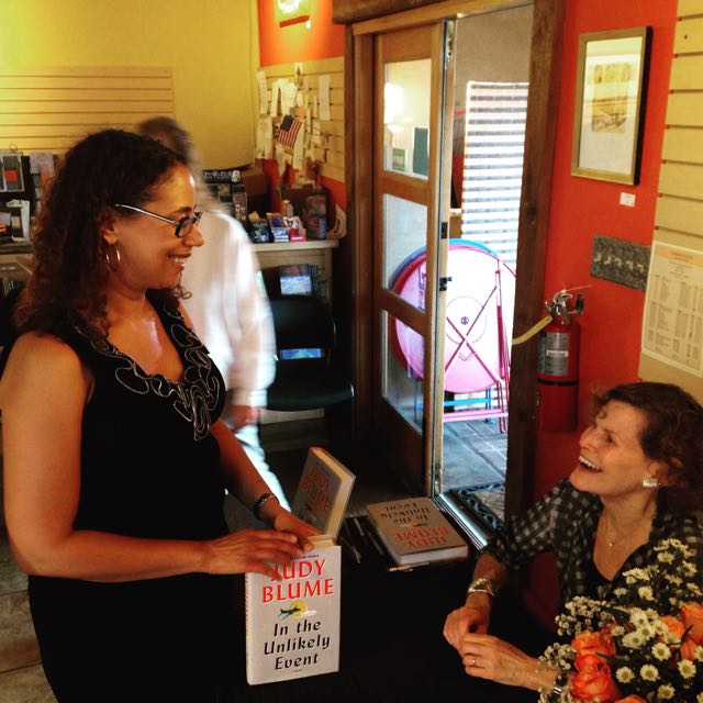 Me and Judy Blume at IN THE UNLIKELY EVENT book signing at Collected Works Bookstore in Santa Fe