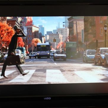 Soul, Joe crossing street in New York City, talking on cell phone