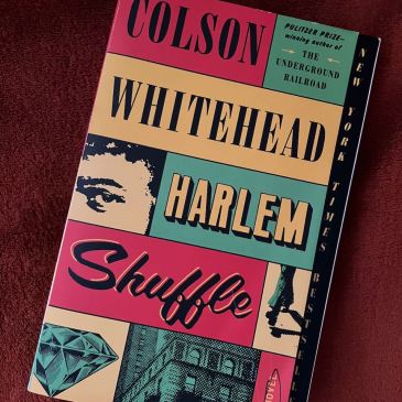 Photo of Harlem Shuffle by Colson Whitehead against burnt orange background